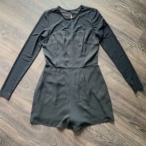 Mesh long sleeve romper